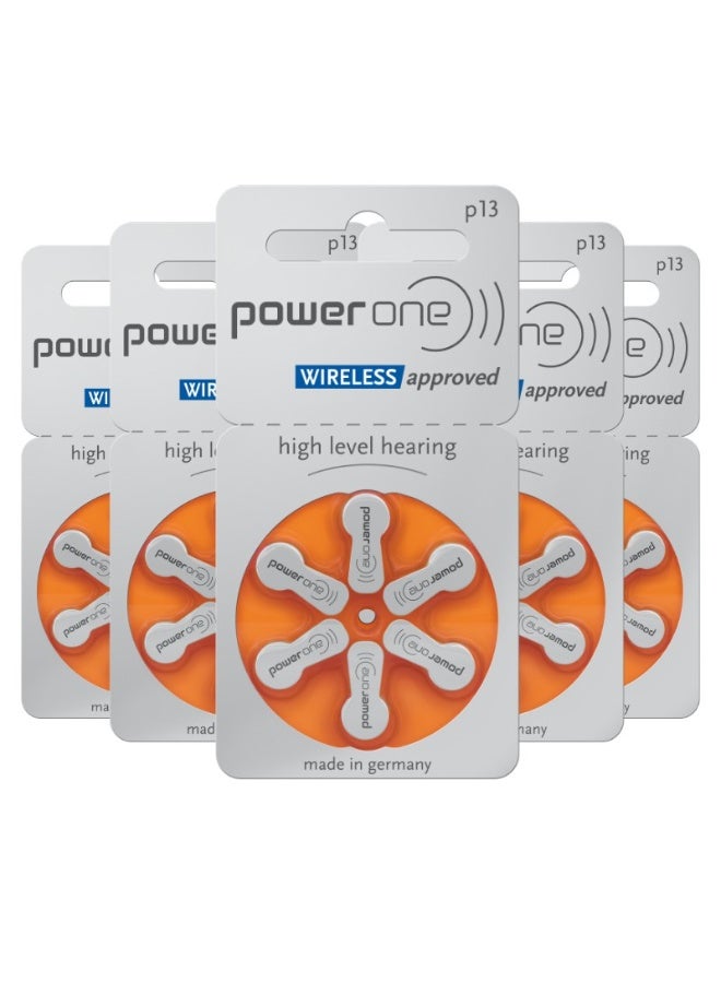 30-Pieces Powerone Wireless Approved (Size 13) Hearing Aid 1.45V Batteries